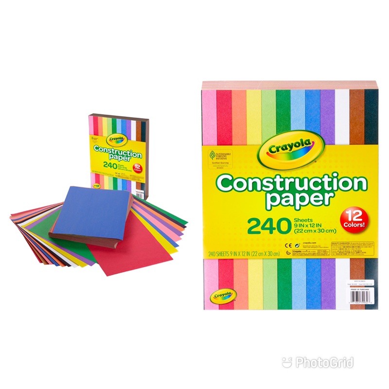 Crayola Construction Paper, 240 sheets Shopee Philippines