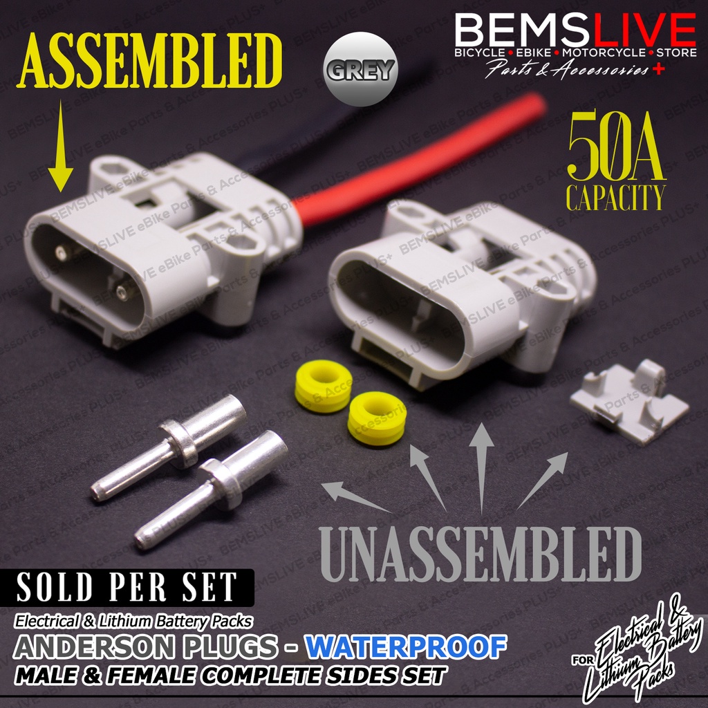 2Pole Waterproof ANDERSON Connector Set SB50A Complete Male and Female Sides Shopee Philippines