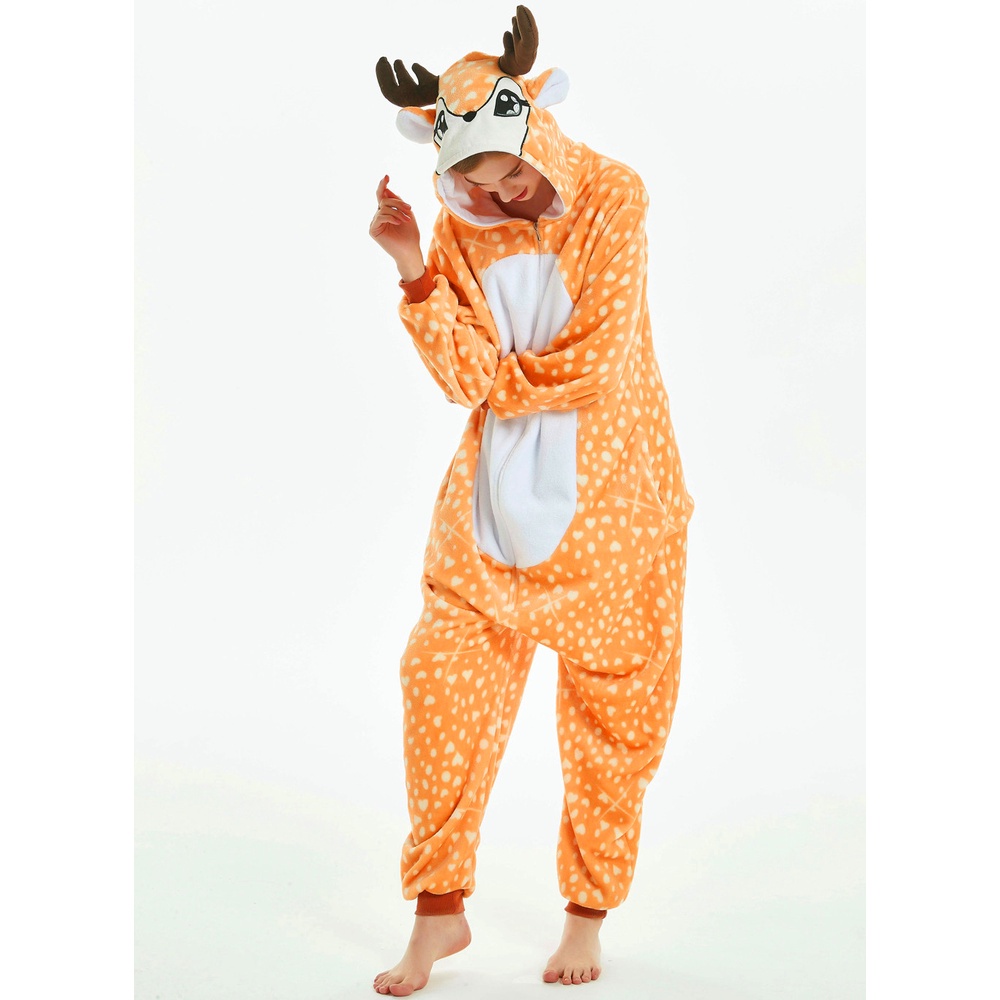 Kigurumi Deer Onesie Women Adult Fantasias Animal Cosplay Pajamas Disguise Shopee Philippines