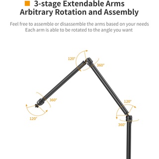 Vijim by Ulanzi LS08 Flexible Desk Mounting Aluminum Stand 3-Stage ...