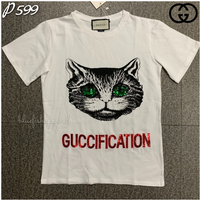 Guccification store cat shirt