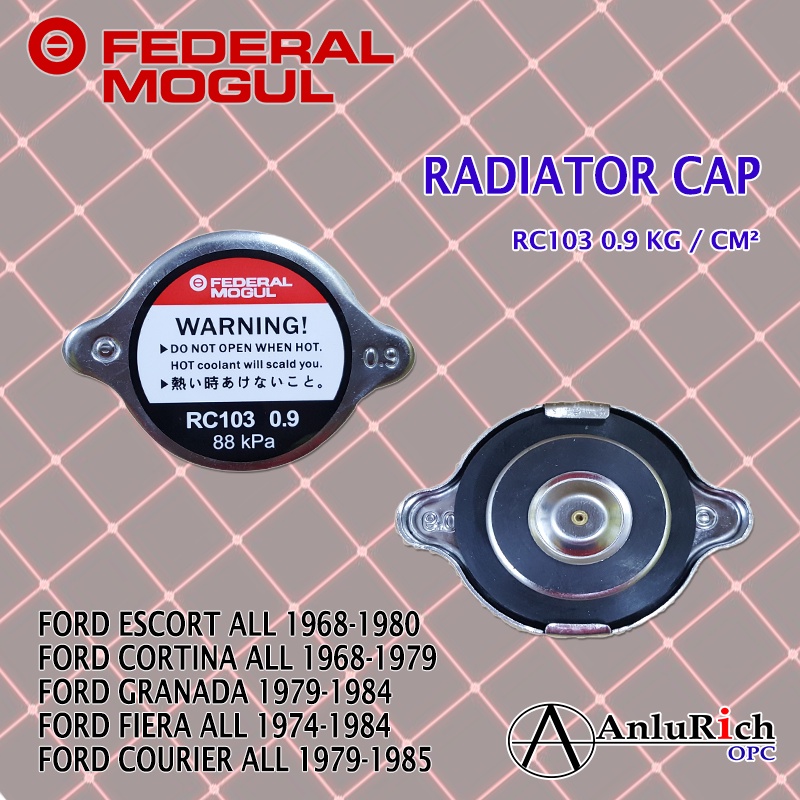 Radiator Cap for FORD Federal Mogul 0.9KG/CM2 RC103 | Shopee Philippines