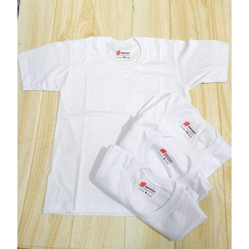 Kentucky T-Shirt White For Kids Size:8,10,12,14,16,18,20,22 | Shopee  Philippines