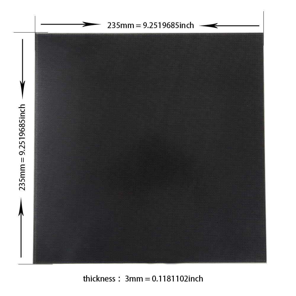 3D Printer Build Plate For Ender3/Pro/Ender5 Tempered Glass Plate 3D