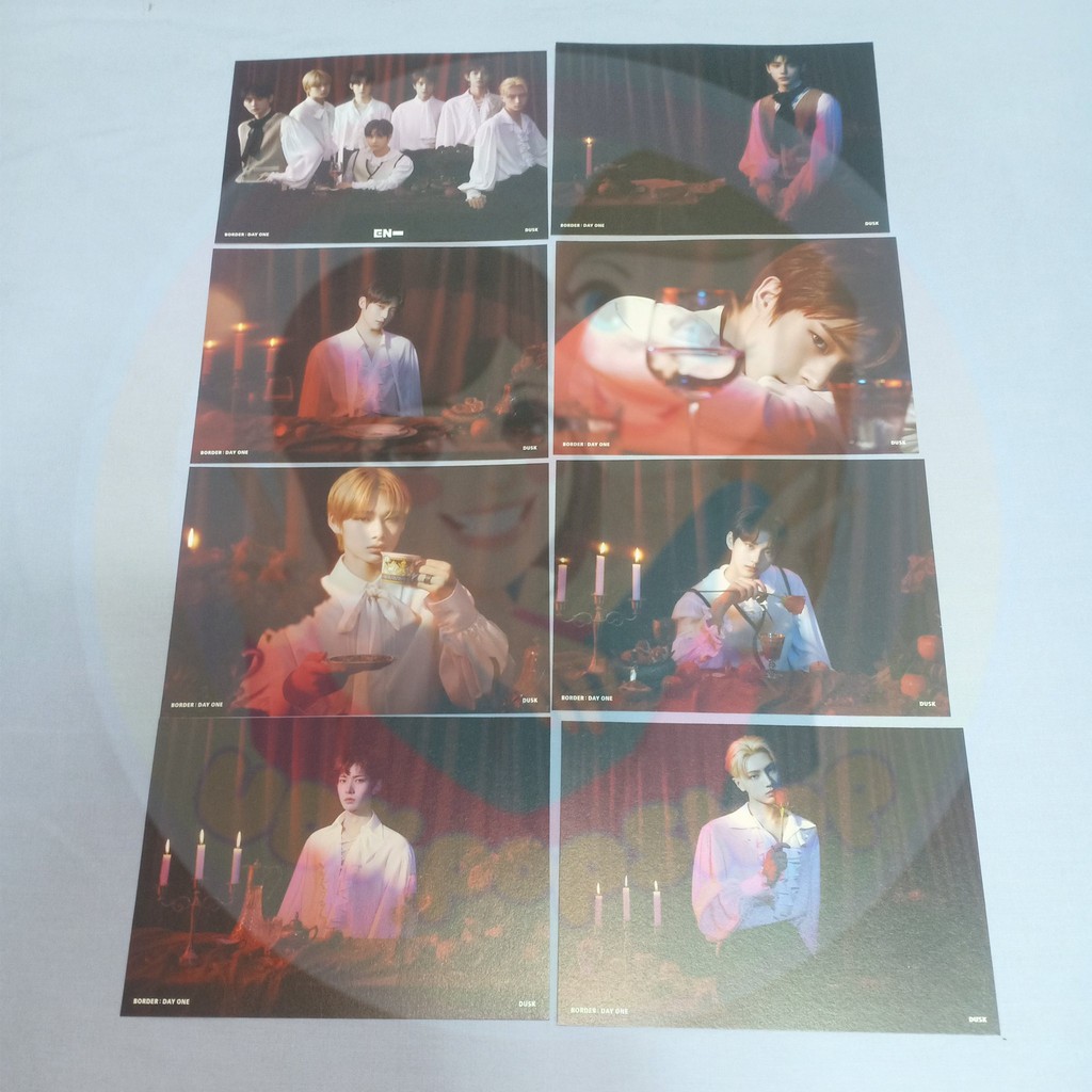 ONHAND ENHYPEN BORDER DAY ONE POSTCARDS DUSK VERSION | Shopee