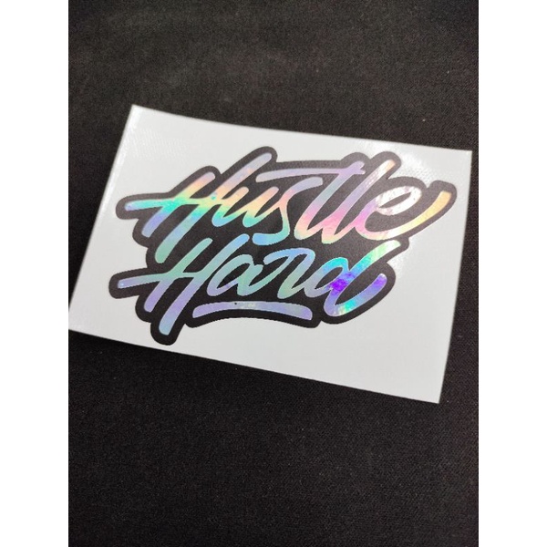 Hustle Hard Sticker with Freebies | Shopee Philippines