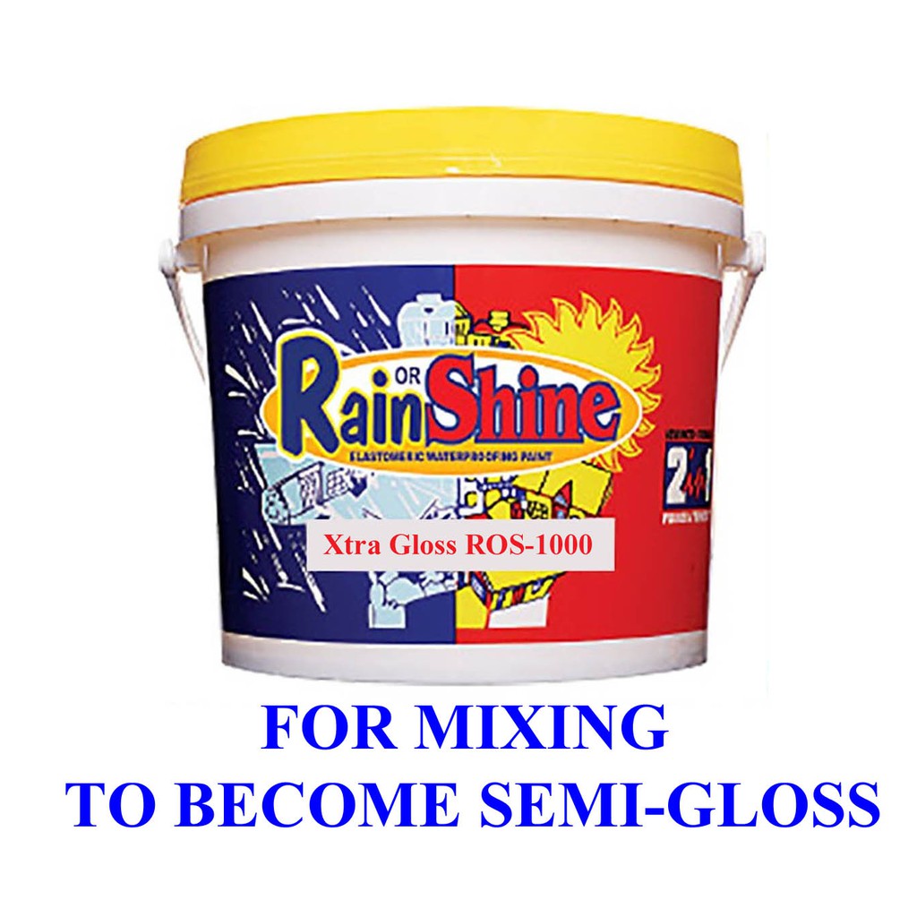 Rain or Shine Elastomeric Waterproofing Paint Gallon 4 Liters Premium