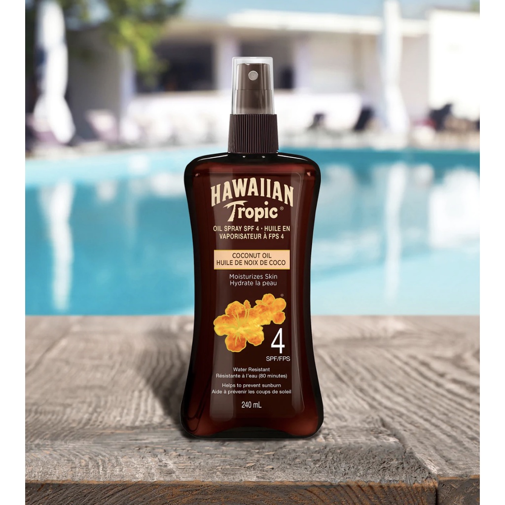 Hawaiian Tropic Dark Tanning Oil Spray 240ml Spf4 Shopee Philippines 