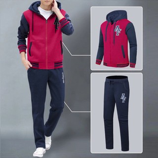 korean mens set varsity jacket Terno