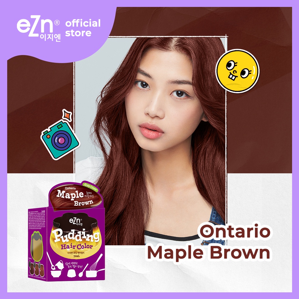eZn Pudding Hair Color Ontario Maple Brown (70 ml) Self Hair Dye DIY