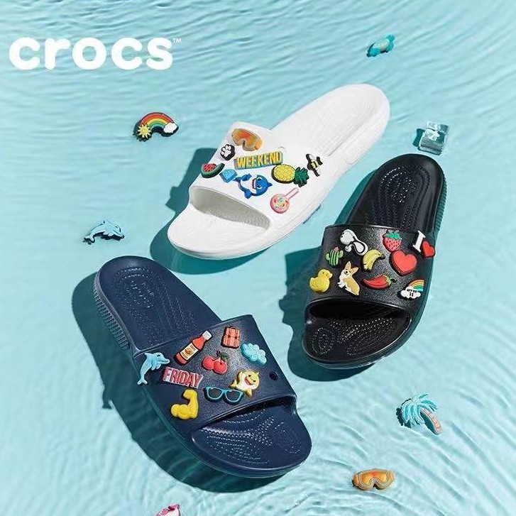 Kayangkaya New Arrival Crocs Classic Slides Couples Slippers for Unisex ...