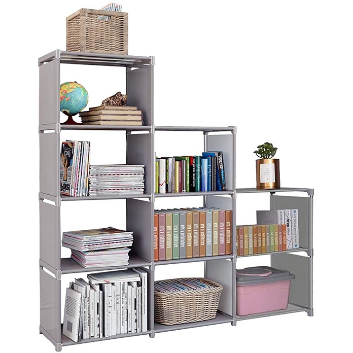 HomeCare Diy 9 cubes High Quality 9-cube Book Shelf 3 Row Multi ...