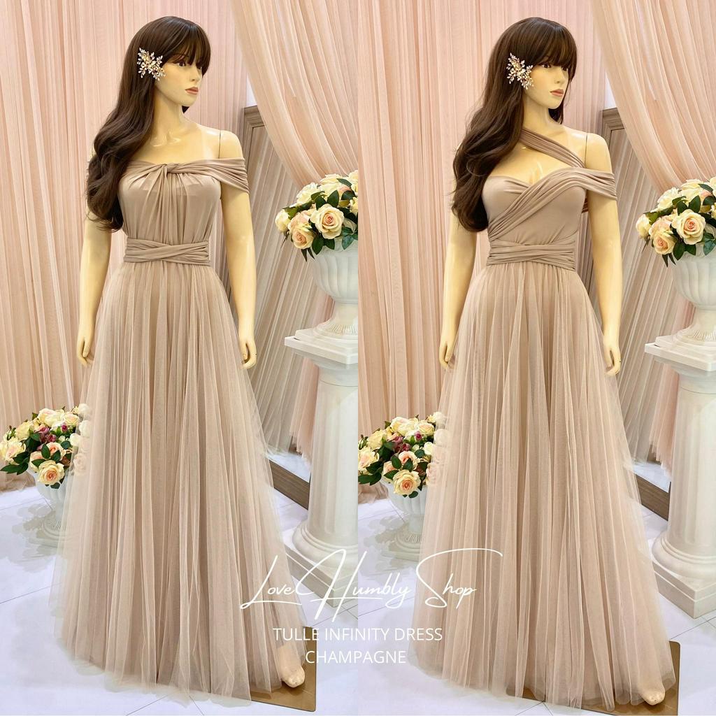 TULLE ADULT INFINITY DRESS BRIDESMAID WEDDING MAXI LONG DRESS | Shopee  Philippines