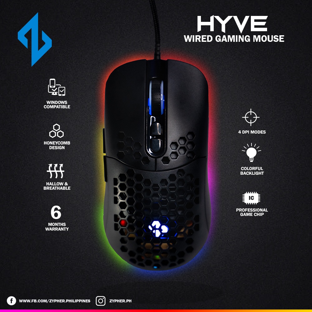 ZYPHER Hyve Gaming Mouse (Wired) Shopee Philippines