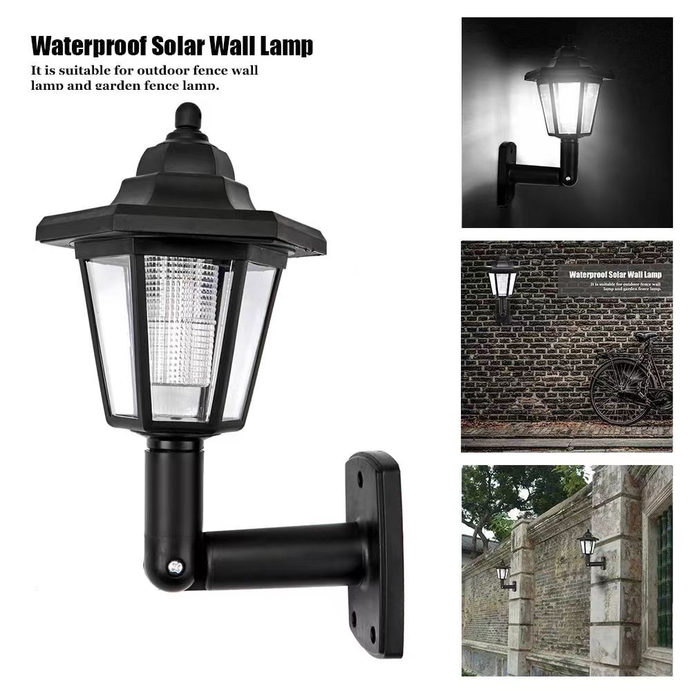 Hyd31 Solar Energy Hexagonal Waterproof Wall Lamps Light Door Gate ...