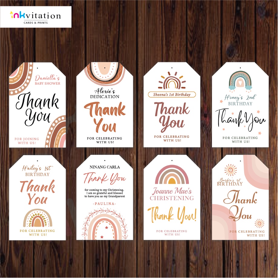 FREE STRING BOHO SOUVENIR TAGS FOR BIRTHDAY, DEDICATION & CHRISTENING