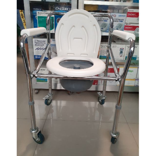 Commode chair ( skeleton with wheels ) | Shopee Philippines