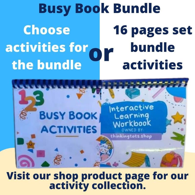 Busy Book Laminated Interactive Learning Materials For Toddlers ...