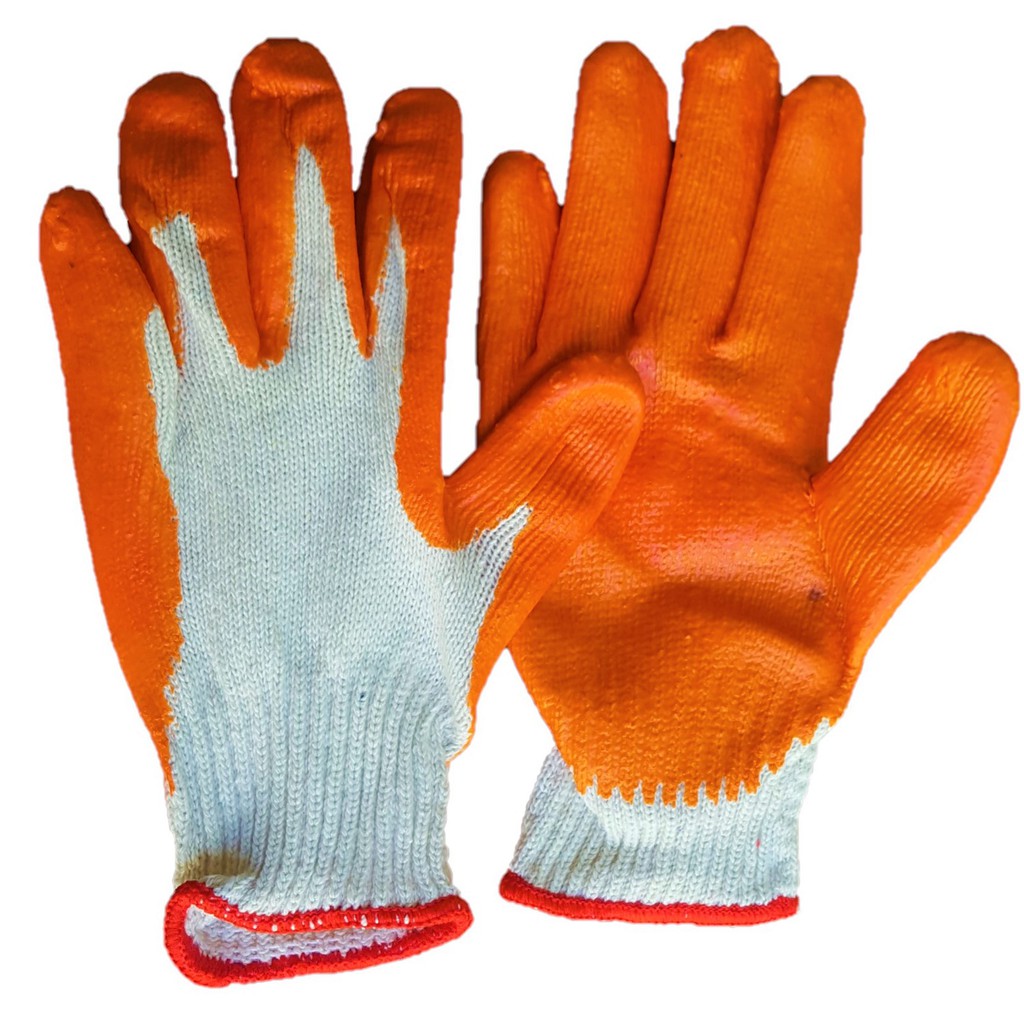 Rubber cotton clearance gloves