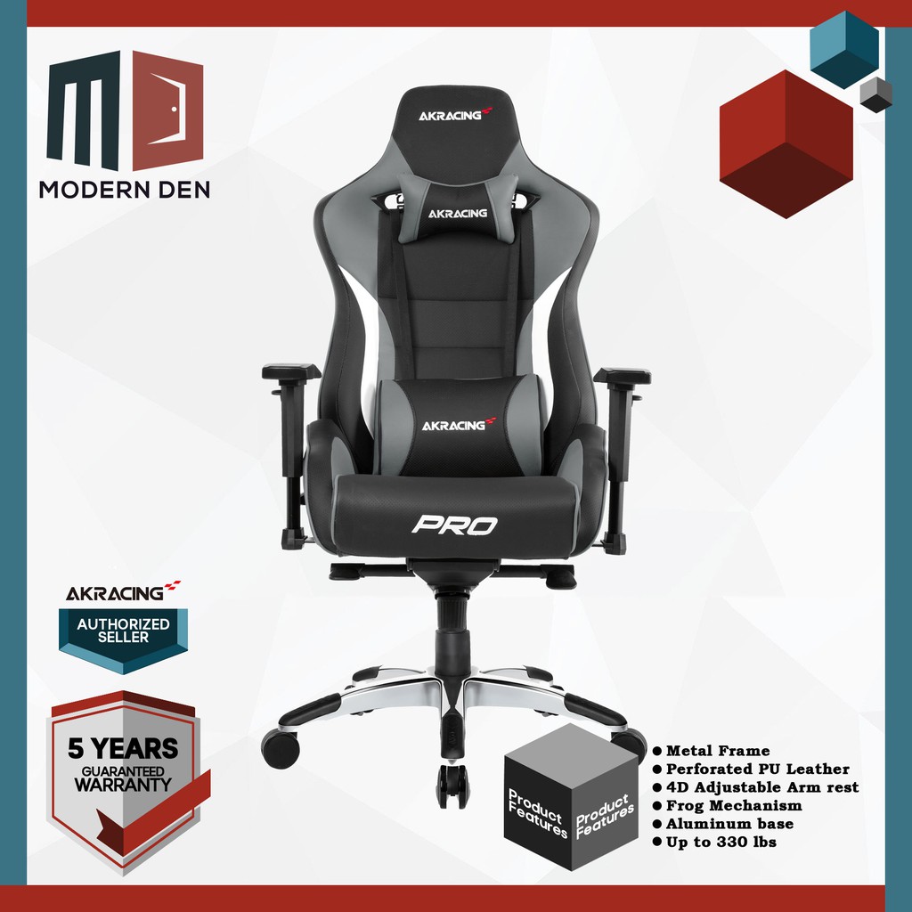 AKRacing Master Series PRO Gaming Chair Gray Shopee Philippines