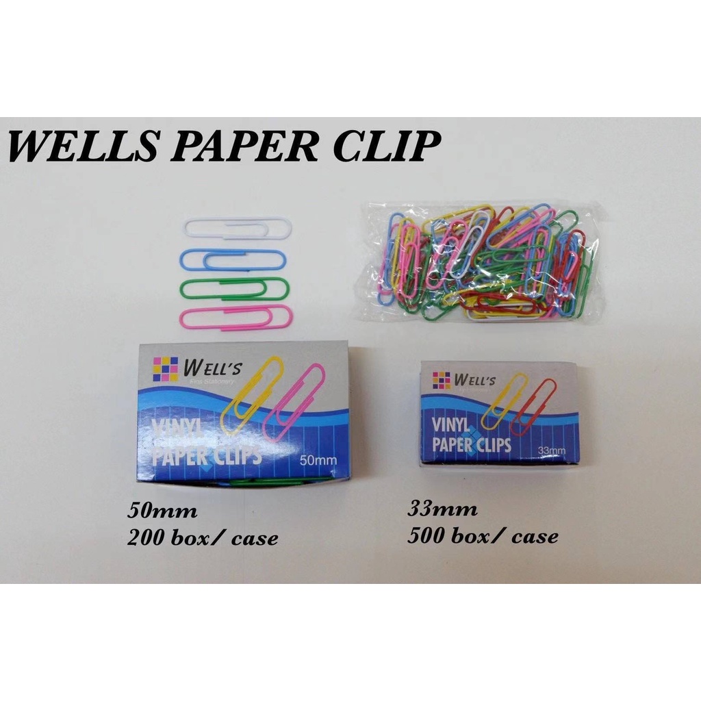 WELLS PAPER COLORED CLIPS | Shopee Philippines
