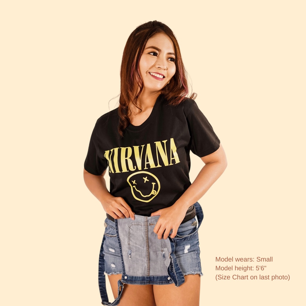 Nirvana Inspired T Shirt in Black for Men Women Shopee Philippines