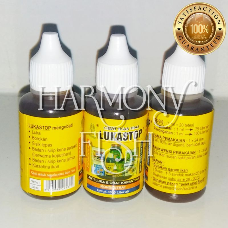 Lukastop 30ML Ornamental Fish Medicine Parasite Mushroom Wound Quantina