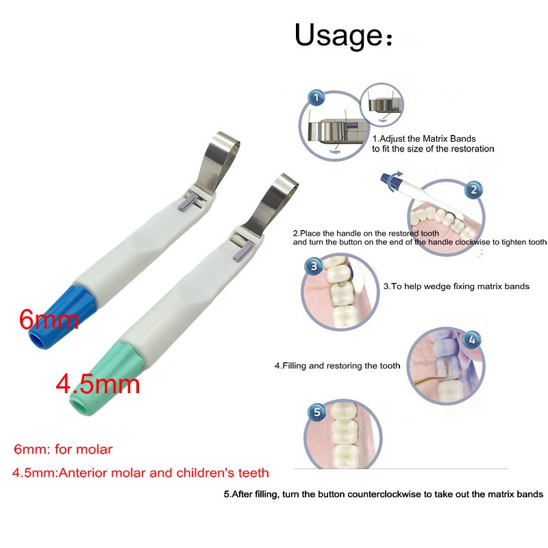Dental Sectional Matrix Ring System Roll Type Dental Matrix Tape Band ...