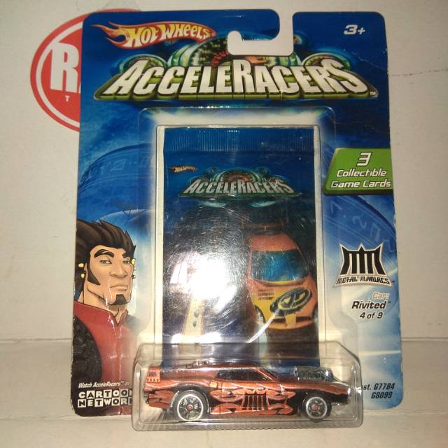Hot wheels ACCELERACERS RIVITED Metal Maniacs racing car track racing ...