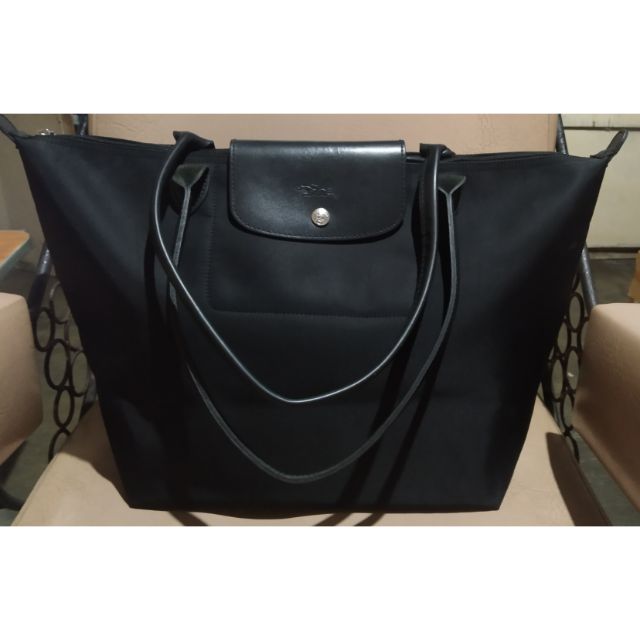 Longchamp black long handle new arrivals