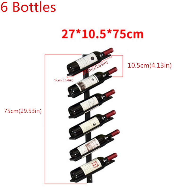 Iron Wall Mounted Wine Holder Tilted/Straight Wine Rack Wine Champagne