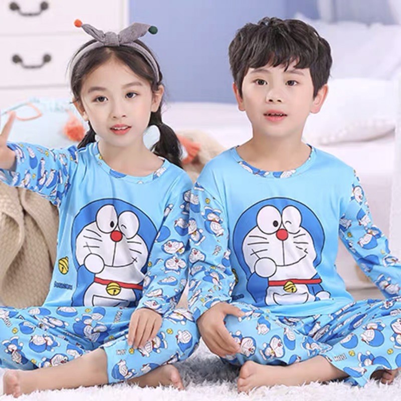 Popular Terno Pajama Doraemon Sleepwear for Kids(boy/girl) | Shopee ...