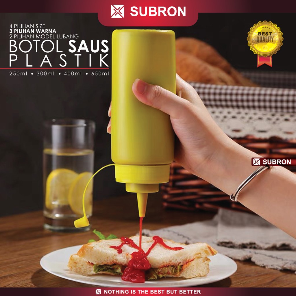 SUBRON Sauce Bottle 3 Holes Tomato Soy Sauce Sambal Mayonnaise ...