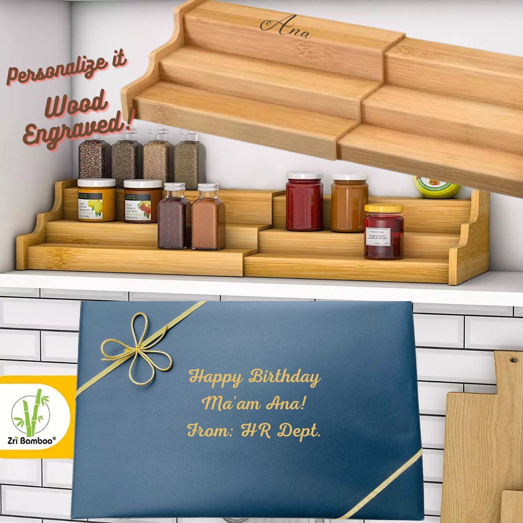 Up to 22 inch long! Personalized Expandable Bamboo Rack Organizer ...