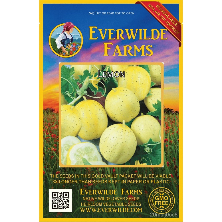 Guaranteed germination rate 100 Lemon Cucumber Seeds Everwilde Farms