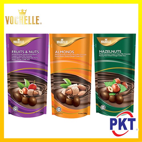 Vochelle Fruit&Nut/ Hazelnuts/ Almond Chocolate 100G Shopee Philippines