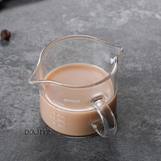 150ml Glass Measuring Cup Double Spouts Espresso Cup Shot Glass  Heat-Resistant Handle Transparent Scale Ounce Measure Jugs Mixing Mug for  Bar Party