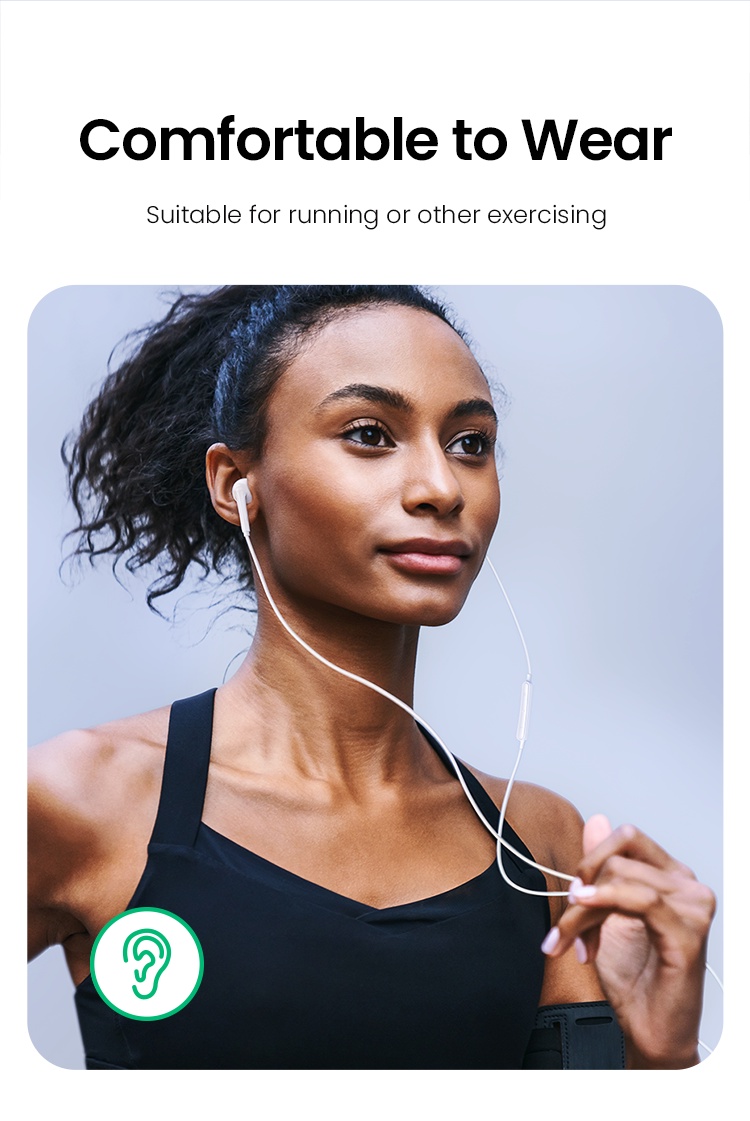 UGREEN Wired Earphone InEar Aux Earbuds Earphones with Microphone 3