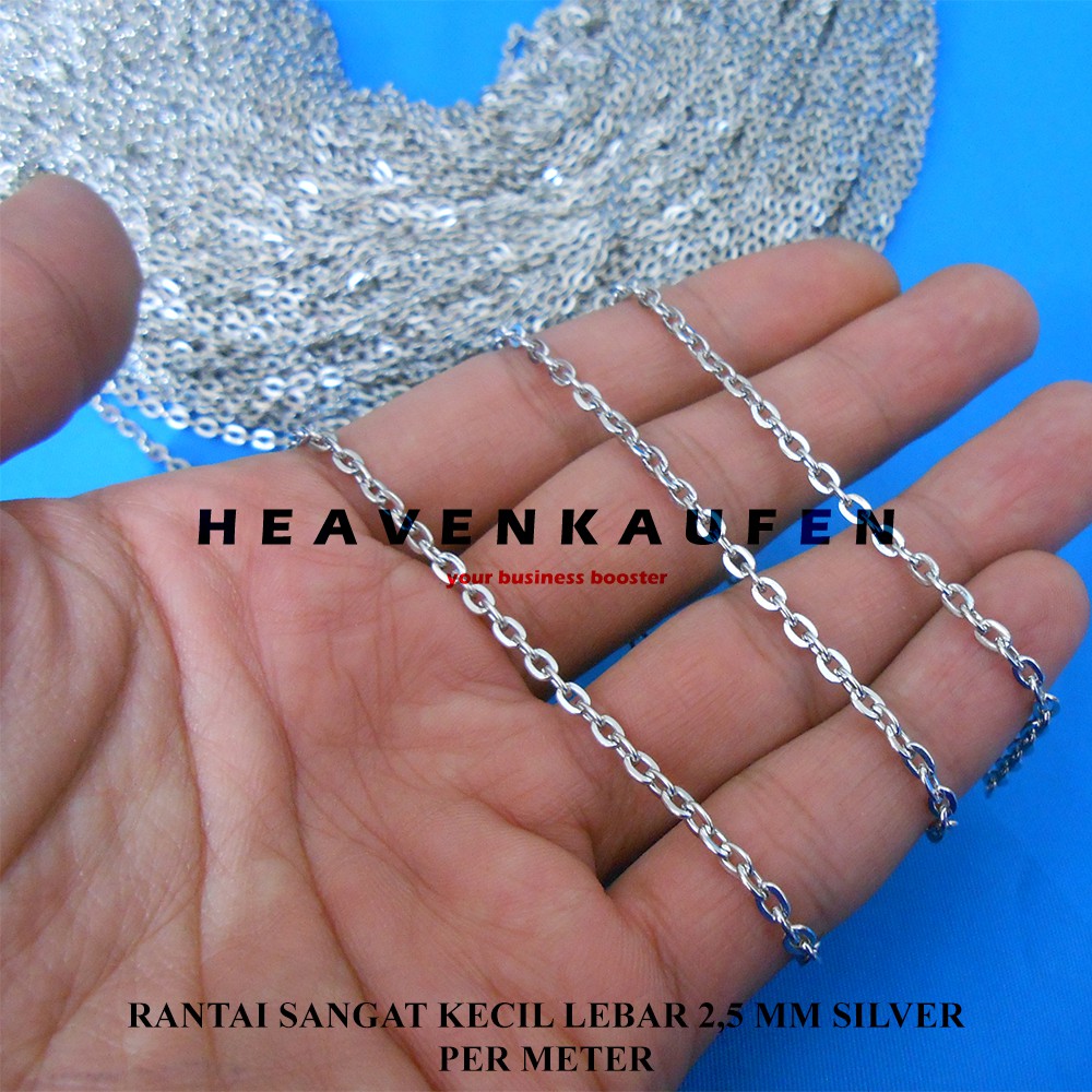 Very Small Chain 2.5 mm Width Silver Color For Craft Chains Etc. Price ...