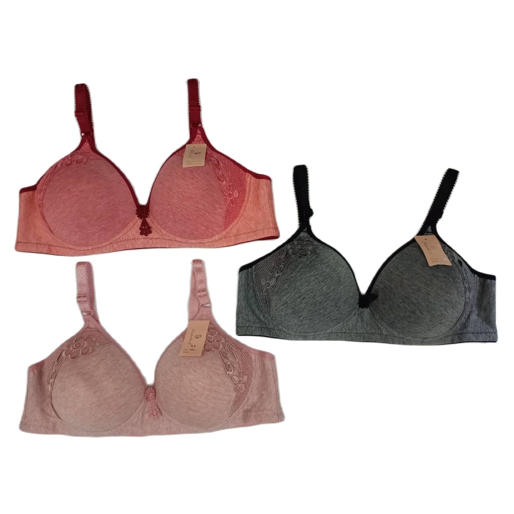 Women's Plus Size with Flower lace designed Non Wired Bra #331 | Shopee ...