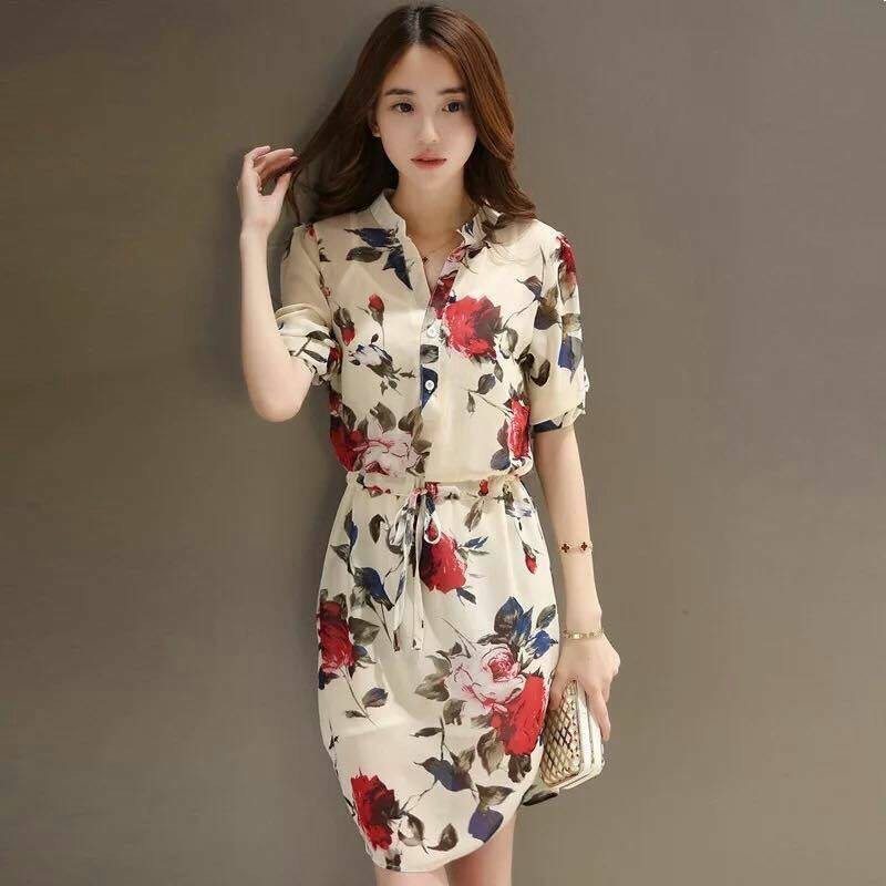 Floral shop dress shopee