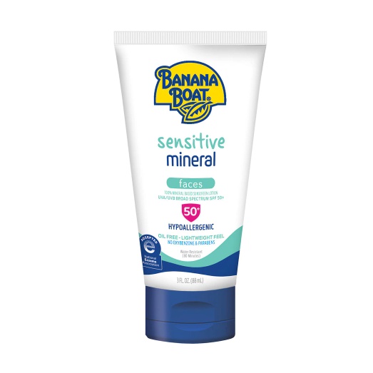 CLEARANCE SALE Banana Boat Sensitive 100 Mineral Face Sunscreen Lotion