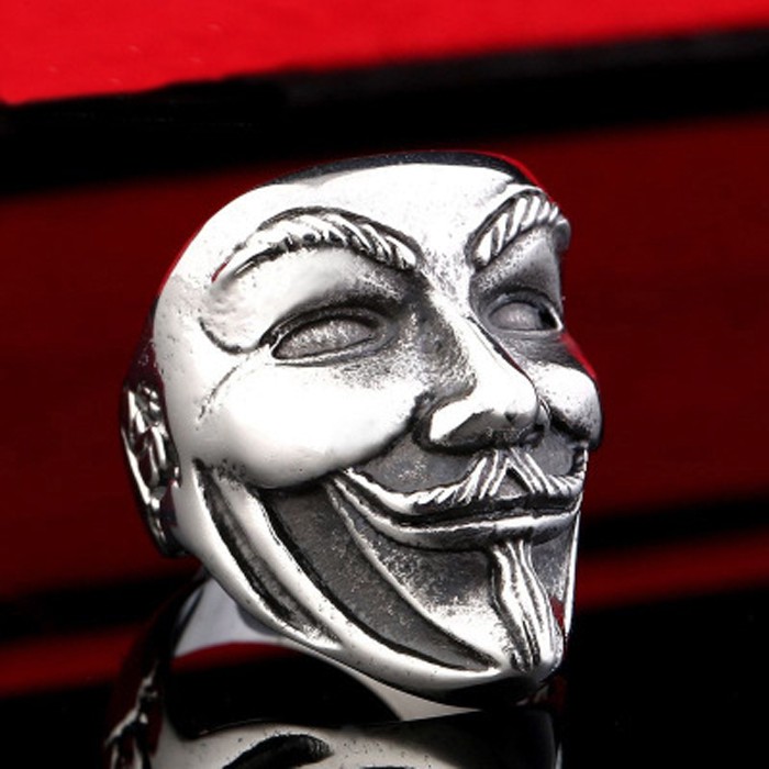 Hacker mask titanium men's ring X09 | Shopee Philippines