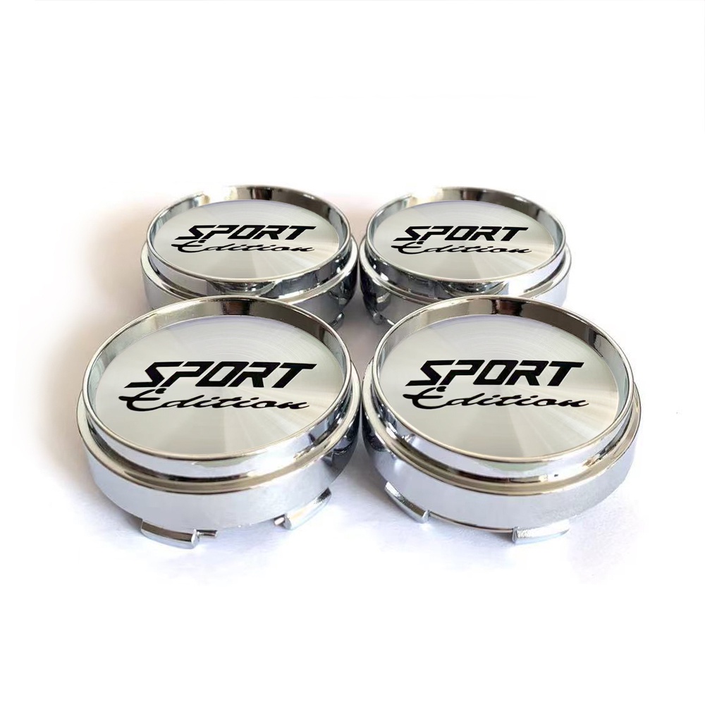 4pc 66mm Sport Edition Logo Black Silver Car Modified Wheel Center ...