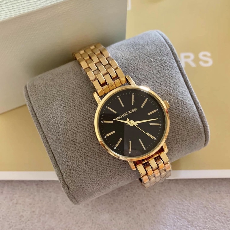 Michael kors gold plated watch sale