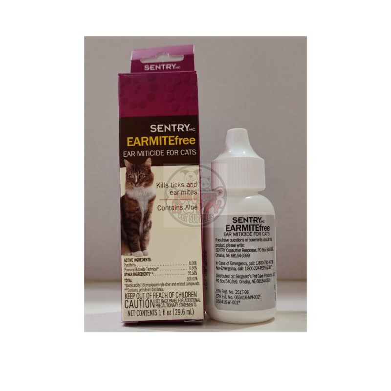 Sentry EARMITEfree Ear Miticide For Cats 29.6ml Shopee Philippines