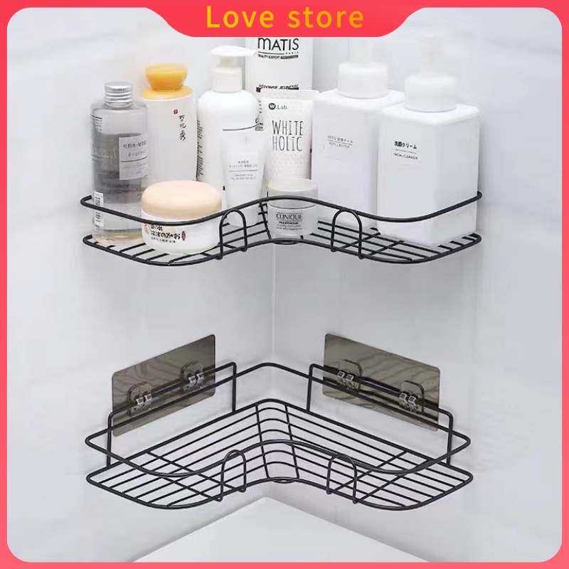 B01 COD Bathroom Kitchen Corner Shelf Storage Rack Shower Storage Wall ...