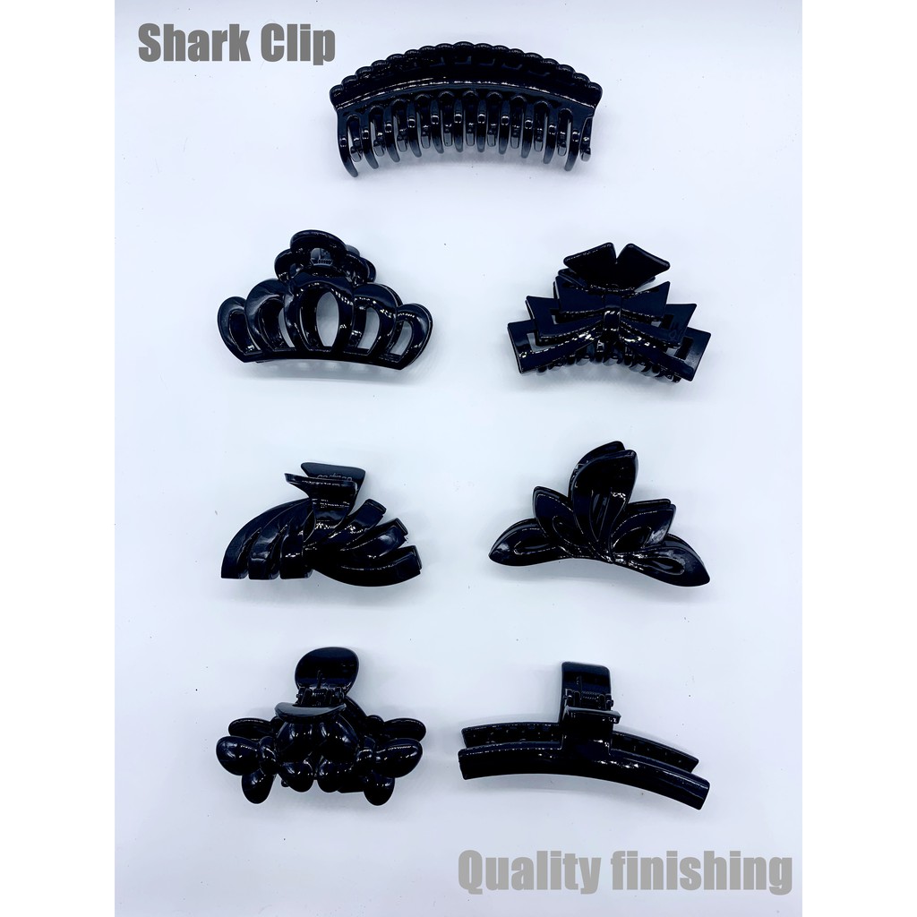 Sepit Rambut Hitam / Shark Clip Hairgrip Hairclip Plastic Korea Design ...