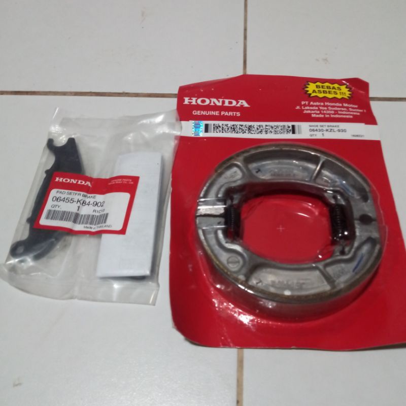 HONDA PCX 150 BRAKE SHOE & BRAKE PAD SET GENUINE ( FRONT & REAR ...