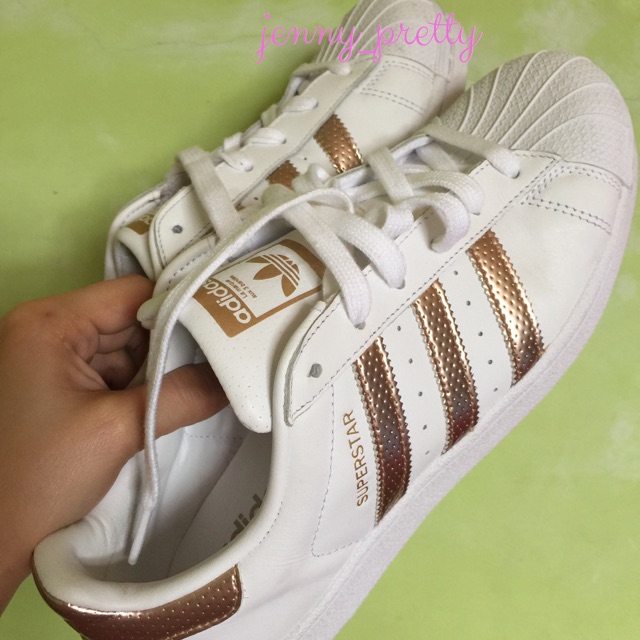 Adidas original superstar or floral rose gold sale